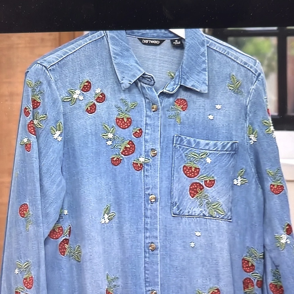 Driftwood Jeans Strawberry Embroidery Dress - Picture 9 of 12